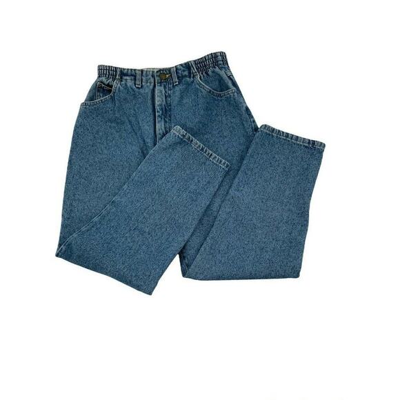 Vintage LEE Denim Jeans Womens Size 12P Tapered Leg High Rise Stonewash Blue - Picture 8 of 10